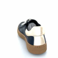 Basic|Baskets<Chacal Baskets Fermeture Eclair 6950 Cuir Doré Bleu