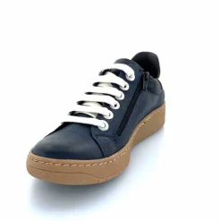 Basic|Baskets<Chacal Baskets Fermeture Eclair 6950 Cuir Doré Bleu