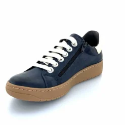 Basic|Baskets<Chacal Baskets Fermeture Eclair 6950 Cuir Doré Bleu