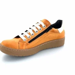 Décontracté|Baskets<Chacal Baskets Fermeture Eclair 6950 Cuir Moutarde Doré Jaune