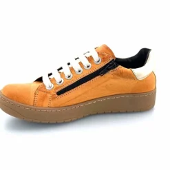 Décontracté|Baskets<Chacal Baskets Fermeture Eclair 6950 Cuir Moutarde Doré Jaune