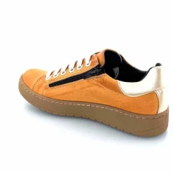 Décontracté|Baskets<Chacal Baskets Fermeture Eclair 6950 Cuir Moutarde Doré Jaune