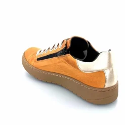 Décontracté|Baskets<Chacal Baskets Fermeture Eclair 6950 Cuir Moutarde Doré Jaune