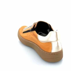 Décontracté|Baskets<Chacal Baskets Fermeture Eclair 6950 Cuir Moutarde Doré Jaune