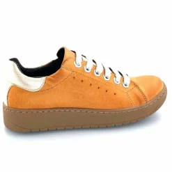 Décontracté|Baskets<Chacal Baskets Fermeture Eclair 6950 Cuir Moutarde Doré Jaune