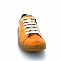 Décontracté|Baskets<Chacal Baskets Fermeture Eclair 6950 Cuir Moutarde Doré Jaune