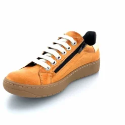 Décontracté|Baskets<Chacal Baskets Fermeture Eclair 6950 Cuir Moutarde Doré Jaune