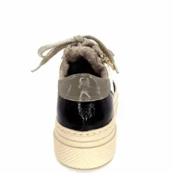 Fourrure|Compensées & Plateformes<Elena Baskets Fourrées 20124 GillCuir Crème Marron Gris BlancGrisClairMarron