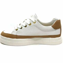 Teenager|Décontracté<Gant Baskets Avona Sneaker Textile Off White Cuir Marron Blanc