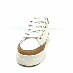 Teenager|Décontracté<Gant Baskets Avona Sneaker Textile Off White Cuir Marron Blanc