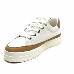 Teenager|Décontracté<Gant Baskets Avona Sneaker Textile Off White Cuir Marron Blanc