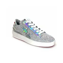 Sport Chic|Fantaisie<GioPiu Baskets Vitto Daim Gris Strass Multicolore GrisClair