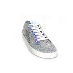 Sport Chic|Fantaisie<GioPiu Baskets Vitto Daim Gris Strass Multicolore GrisClair