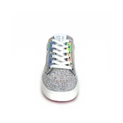 Sport Chic|Fantaisie<GioPiu Baskets Vitto Daim Gris Strass Multicolore GrisClair