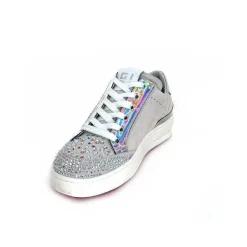 Sport Chic|Fantaisie<GioPiu Baskets Vitto Daim Gris Strass Multicolore GrisClair