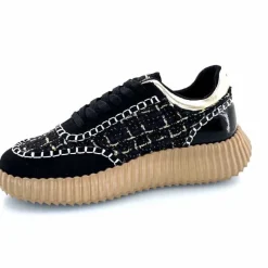 Fantaisie|Baskets<Ivoire0317a Baskets Ivoire 2200586 2200 Textile Noir