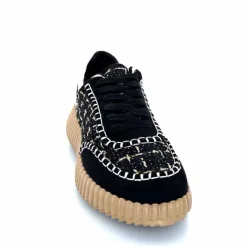 Fantaisie|Baskets<Ivoire0317a Baskets Ivoire 2200586 2200 Textile Noir