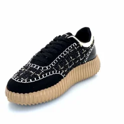 Fantaisie|Baskets<Ivoire0317a Baskets Ivoire 2200586 2200 Textile Noir