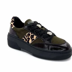 Fantaisie|Bijoux<Ivoire0130a Baskets Ivoire Bp5410 Noir &amp; Léo Kaki