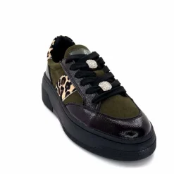 Fantaisie|Bijoux<Ivoire0130a Baskets Ivoire Bp5410 Noir &amp; Léo Kaki