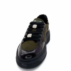 Fantaisie|Bijoux<Ivoire0130a Baskets Ivoire Bp5410 Noir &amp; Léo Kaki