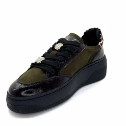 Fantaisie|Bijoux<Ivoire0130a Baskets Ivoire Bp5410 Noir &amp; Léo Kaki