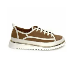 Féminin|Décontracté<XSA Baskets Léger 9951 Cuir Daim Beige Marron