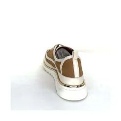 Féminin|Décontracté<XSA Baskets Léger 9951 Cuir Daim Beige Marron