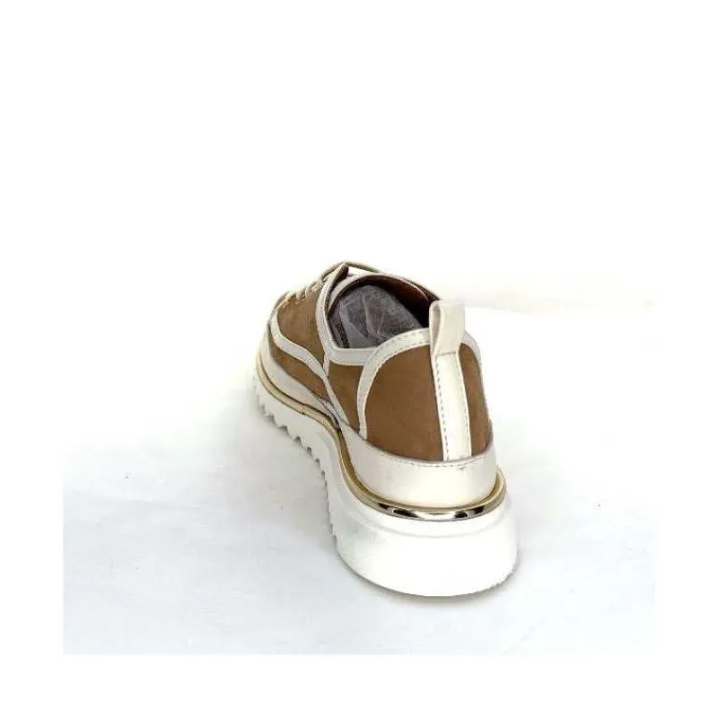 Féminin|Décontracté<XSA Baskets Léger 9951 Cuir Daim Beige Marron