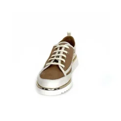 Féminin|Décontracté<XSA Baskets Léger 9951 Cuir Daim Beige Marron