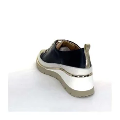 Sport Chic|Baskets<XSA Baskets Légère Compensées 9620 Cuir Marine Doré Bleu