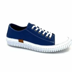 Décontracté|Basic<441-ivoire1 Baskets Légère Ivoire 032 11106 Cuir Bleu