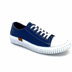 Décontracté|Basic<441-ivoire1 Baskets Légère Ivoire 032 11106 Cuir Bleu