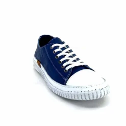 Décontracté|Basic<441-ivoire1 Baskets Légère Ivoire 032 11106 Cuir Bleu