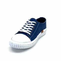 Décontracté|Basic<441-ivoire1 Baskets Légère Ivoire 032 11106 Cuir Bleu