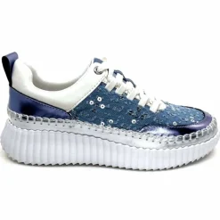 Décontracté|Baskets<Ivoire0317a Baskets Légère Ivoire 2300962 Textile Bleu