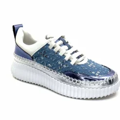 Décontracté|Baskets<Ivoire0317a Baskets Légère Ivoire 2300962 Textile Bleu