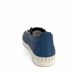 Vacances|Sport Chic<384-ivoire Baskets Légère Ivoire Hy2020 Cuir Bleu