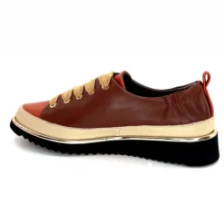 Sport Chic|Baskets<XSA Baskets Légère 8010 Poseidon Cuir Beige &amp; Rouille Marron