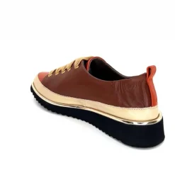 Sport Chic|Baskets<XSA Baskets Légère 8010 Poseidon Cuir Beige &amp; Rouille Marron