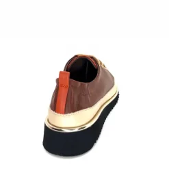 Sport Chic|Baskets<XSA Baskets Légère 8010 Poseidon Cuir Beige &amp; Rouille Marron