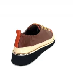 Sport Chic|Baskets<XSA Baskets Légère 8010 Poseidon Cuir Beige &amp; Rouille Marron