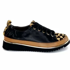 Sport Chic|Animalier<XSA Baskets Légère 8010 Poseidon Léo Cuir Marron &amp; Noir