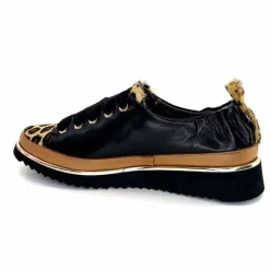 Sport Chic|Animalier<XSA Baskets Légère 8010 Poseidon Léo Cuir Marron &amp; Noir