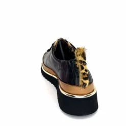 Sport Chic|Animalier<XSA Baskets Légère 8010 Poseidon Léo Cuir Marron &amp; Noir