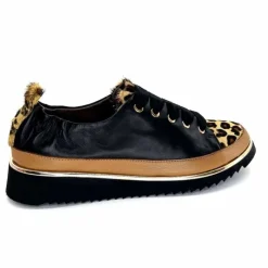 Sport Chic|Animalier<XSA Baskets Légère 8010 Poseidon Léo Cuir Marron &amp; Noir