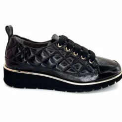 Sport Chic|Baskets<XSA Baskets Légère 160 Vernis &amp; Cuir Matelassé Noir