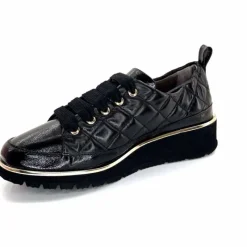 Sport Chic|Baskets<XSA Baskets Légère 160 Vernis & Cuir Matelassé Noir