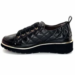 Sport Chic|Baskets<XSA Baskets Légère 160 Vernis & Cuir Matelassé Noir