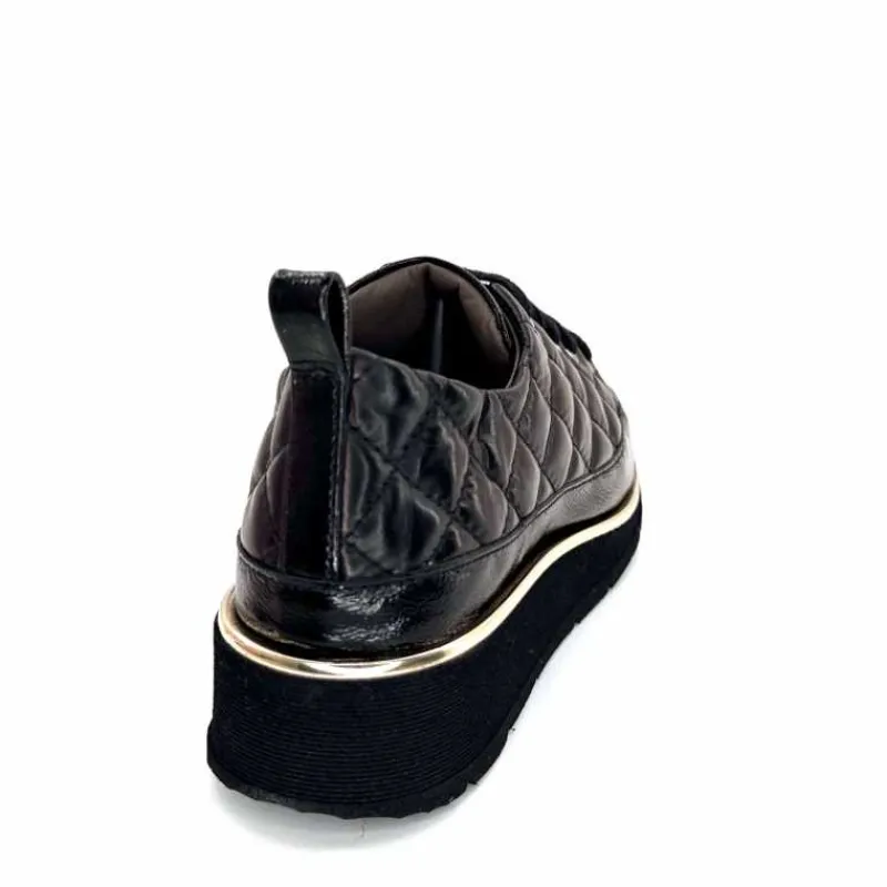 Sport Chic|Baskets<XSA Baskets Légère 160 Vernis & Cuir Matelassé Noir